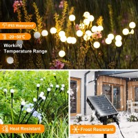 Solar Powered Firefly Lights, 4 Pack 8Led Starburst Swaying Solar Garden Lights, Sway By Wind, Waterproof With Remote 8 Lighting Modes Solar Outdoor Lights Decorative For Pathway Yard Patio Landscape