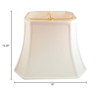 Royal Designs Inc Rectangle Cut Corner Lamp Shade Bso71016Lnwh2 9 X 16 X 1225 Linen White Set Of 2