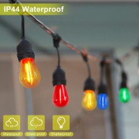 Multi Color S14 Light Bulbs For Christmas Outdoor String Light Led 1W Replacement 11W Edison Bulb 120V E26 Base Shatterproof Mul