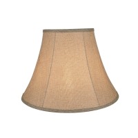 Aspen Creative 38001A Transitional Bell Shaped Collapsible Spider Construction Lamp Shade In Natural 9 Top X 18 Bottom X 13