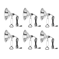 Simple Deluxe Clamp Lamp Light 150 Watt With 85 Inch Aluminum Reflector No Bulb Included 6 Feet Cord 6 Pack Black