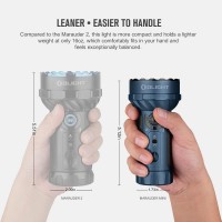 Olight Marauder Mini 7,000 Lumens Bright Flashlight With 600 Meters Beam Distance, Powerful Rgb Flashights, Magnetic Rechargeable Lights For Outdoors Work, Hunting, And Searching (Midnight Blue)