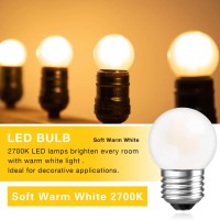 G40 Low Wattage Light Bulbs,E26 Small Edison Led Bulbs 15 Watt Equivalent, 1.5W 2700K Globe Light Bulb Soft Warm White 150 Lumen For Refrigerator Light Wall Sconces Table Lamp, 6 Pack