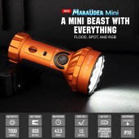 Olight Marauder Mini 7 000 Lumens Bright Flashlight With 600 Meters Beam Distance Powerful Rgb Flashights Rechargeable Mcc3 Ma