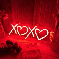 Neon Sign For Wall Decor Bedroom Birthday Party Gift Boyfriend Girlfriend Lover Teens Kids Room Usb Operated Led Light Sign Red