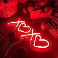 Neon Sign For Wall Decor Bedroom Birthday Party Gift Boyfriend Girlfriend Lover Teens Kids Room Usb Operated Led Light Sign Red