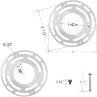 Armiika 2 Pack Universal Light Fixture Mounting Bracket 4 Inches Diameter Steel Round Light Crossbar Mounting Bracket For Wall