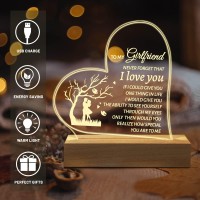 Hiipeenow Gifts For Girlfriend To My Girlfriend Acrylic Engraved Night Light 15 19Cm Presents Birthday Anniversary Christmas