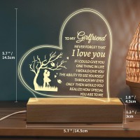 Hiipeenow Gifts For Girlfriend To My Girlfriend Acrylic Engraved Night Light 15 19Cm Presents Birthday Anniversary Christmas