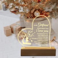 Hiipeenow Gifts For Girlfriend To My Girlfriend Acrylic Engraved Night Light 15 19Cm Presents Birthday Anniversary Christmas