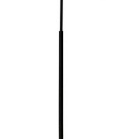 63 Inch Modern Metal Floor Lamp, Frosted Glass Globe Shade, Black, White