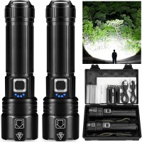 Lemihui Rechargeable Led Flashlight High Lumens 990 000 Lumens Bright Powerful Flashlight 5 Modes Ipx6 Waterproof Handheld Fl