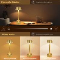 Egobasic Cordless Table Lamps Modern Rechargeable Battery Led Desk Lamp Touch Night Light 118 Metal Minimalist Small Porta