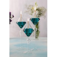 Handmade Modern Special Clear Glass Candlestick Oil Lamp With Glass Wick Decorative Glass Oil Lamp Wedding Oil Lamp Candle Gif