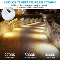 Leonlite 3Cct Led Step Lights 120V277V 150Lm 25W Dimmable Vertical Stair Lights Indoor Outdoor Ip65 Cri90 Etl 2700K3000K