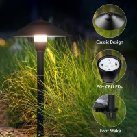 Sunvie Led Low Voltage Landscape Lights 3W Cast-Aluminum Pathway Lights Low Voltage 12-24V Waterproof Landscape Path Lights 3000K Landscape Lighting For Yard Garden Walkway Etl Listed Cord, 12 Pack