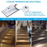 Leonlite 3Cct Led Step Lights 120V277V 150Lm 25W Dimmable Horizontal Stair Lights Indoor Outdoor Ip65 Cri90 Etl 2700K3000