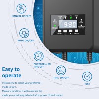 Sunvie 120W Low Voltage Transformer Outdoor Landscape Lighting Transformer With Timer And Photocell Sensor Waterproof 120V To 12