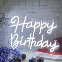 Happy Birthday Neon Sign For Wall Decor Birthday Party Bedroom Room Bar Decoration Famliy Kids Gift Usb Powered Decoration Celeb