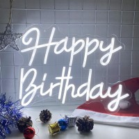 Happy Birthday Neon Sign For Wall Decor Birthday Party Bedroom Room Bar Decoration Famliy Kids Gift Usb Powered Decoration Celeb