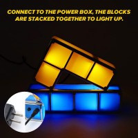 Loschen Night Light Diy Stackable Led 7 Colors Interlocking Induction Novelty Desk Lamp 3D Puzzle Magic Light Bright Toy For Kid