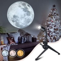 Upgrade Non-Fade Moon Projector Night Light, Usb Charging Moon Lamp With 3 Lighting Colors, Angle Bendable Brightness Adjustable Moon Atmosphere Projector, Gift For Kids Moon Lover Wall Ceiling Decor