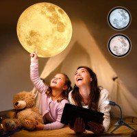 Upgrade Non-Fade Moon Projector Night Light, Usb Charging Moon Lamp With 3 Lighting Colors, Angle Bendable Brightness Adjustable Moon Atmosphere Projector, Gift For Kids Moon Lover Wall Ceiling Decor