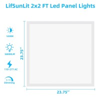 8 Pack 2X2 Ft Led Flat Panel Troffer Light Fixture, 45W Recessed Edge-Lit Drop Ceiling Light, 0-10V Dimmable 2X2 Led Flat Panel Light., 5000K,5800Lm Lay In Fixture For Office.