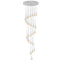 Ykolupty 138 Large Crystal Chandelier For High Ceiling Modern K9 Crystal Raindrop Chandeliers Lighting Round Ceiling Light Ent