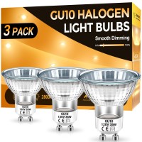 Doresshop Halogen Light Bulbs, Gu10 Bulb, 35 Watt Dimmable Wax Warmer Bulbs, Replacement Bulb For Candle Warmer, Candle Warmer Light Bulbs, Track Light Bulbs, Recessed Light Bulbs, 3 Pack