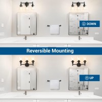 Dewenwils Bathroom Light Fixtures 5Piece Allinone Bathroom Vanity Lights Over Mirror 3Light Bath Wall Mount Sconce With Cl