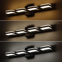 Mirrea 24 Black Vanity Lights For Bathroom 4 Light Vanity Lighting Fixtures For Mirror 3 Cct Adjustable Led Vanity Light