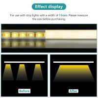 Sonnewelt Aluminium Profile Led Strip 40 X 1M V Shape Led Rail For Compact Led Strips (Up To 11 Mm Wide) Milky White End Caps, Mounting Clips