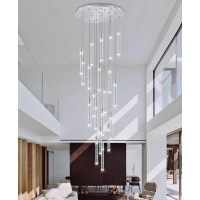 20-Lights Crystal Chandeliers For Living Room Entryway Flush Mount Ceiling Light Led Dimmable Lights Ceiling Pendant Light Fixture 157