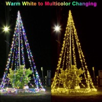 Decute 500Led Christmas Tree Lights Fairy String Light 164Ft Green Copper Wire Warm White And Multicolor Dimmable With Remote, Ul Cerficated Twinkle Light For Party Wedding Indoor Outdoor Decor