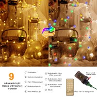 Decute 500Led Christmas Tree Lights Fairy String Light 164Ft Green Copper Wire Warm White And Multicolor Dimmable With Remote, Ul Cerficated Twinkle Light For Party Wedding Indoor Outdoor Decor