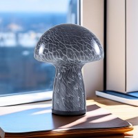 Mkolour Mushroom Bedside Table Lamps Glass Led Bedside Night Lamps Vintage Small Table Lamps For Bedroom Living Room Nightsta