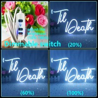 Til Death Neon Sign Dimmable Til Death Led Sign Art Wall Decor Til Death Sign For Valentines Day Bachelorette Gifts Backdrop Pa