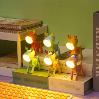 Jeerbly Mini Led Desk Lamp Cute Small Phone Holder,Peachloft Led Cute Night Light Dog Deer Shape Adjustable Phone Stand,Portable Reading Table Night Lamp For Kids Students (3 Pcs Dogs+3Pcs Deers)