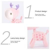 Jeerbly Mini Led Desk Lamp Cute Small Phone Holder,Peachloft Led Cute Night Light Dog Deer Shape Adjustable Phone Stand,Portable Reading Table Night Lamp For Kids Students (3 Pcs Dogs+3Pcs Deers)