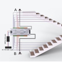 Copgge Motion Sensor Led Stair Light Controller Stairway Lighting Controller 32 Channel Light Automatic Staircase Ladder Step Light Controller For Stairway Light