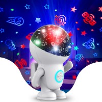 Astronaut Star Projector With Timer 360 Degree Rotating Blue Halo Engergy Light Space Effect Kids Room Night Lights For Childre