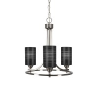 Paramount Uplight, 3 Light, Chandelier In Brushed Nickel Finish With 4