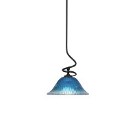 Capri Stem Mini Pendant With Hang Straight Swivel Shown In Matte Black Finish With 10