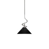 Capri Stem Mini Pendant With Hang Straight Swivel Shown In Brushed Nickel Finish With 12