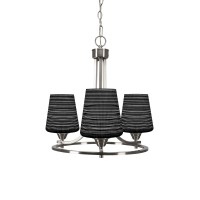 Paramount Uplight, 3 Light, Chandelier In Brushed Nickel Finish With 6