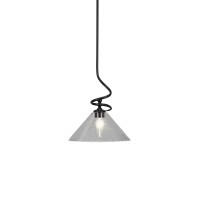 Capri Stem Mini Pendant With Hang Straight Swivel Shown In Matte Black Finish With 10