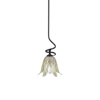 Capri Stem Mini Pendant With Hang Straight Swivel Shown In Matte Black Finish With 7