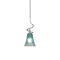 Capri Stem Mini Pendant With Hang Straight Swivel Shown In Brushed Nickel Finish With 5.5