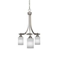 Paramount Downlight, 3 Light, Chandelier In Brushed Nickel Finish With 4